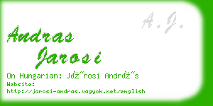 andras jarosi business card